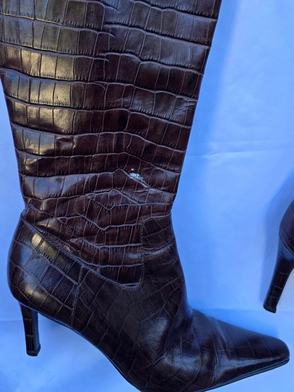 Lauren Ralph Lauren Crocodile-Embossed Boots